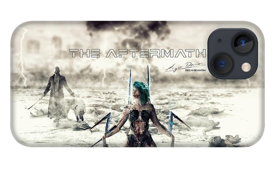 Argus Dorian iPhone 13 Case featuring the digital art The Aftermath The end of her war by Argus Dorian