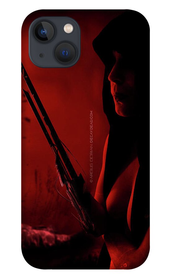 Argus Dorian iPhone 13 Case featuring the digital art THE RED DRAGON Slaughter in Darkness by Argus Dorian