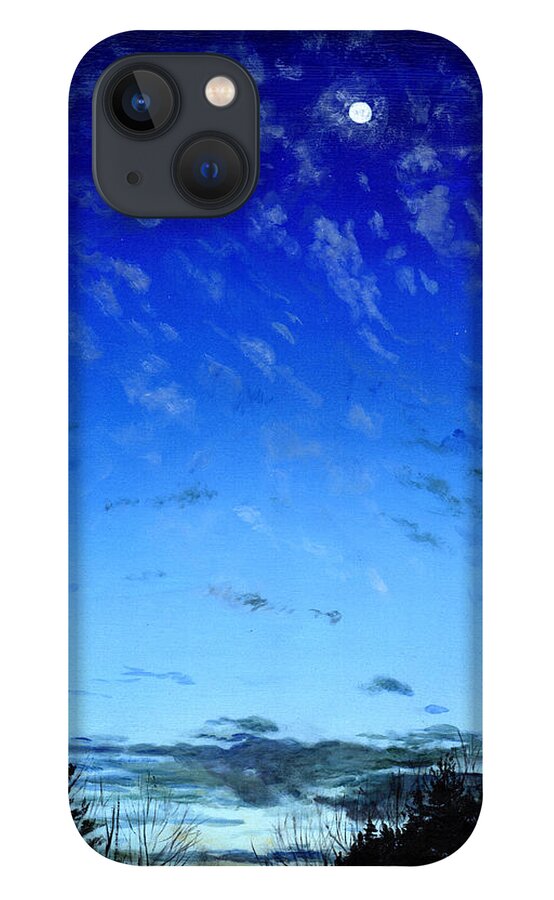 Landscape iPhone 13 Case featuring the painting As Evening Falls by Shana Rowe Jackson