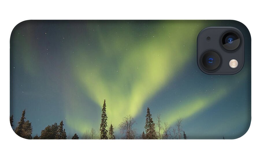 Aurora Borealis iPhone 13 Case featuring the photograph Dance of wild nature - Aurora borealis by Vaclav Sonnek