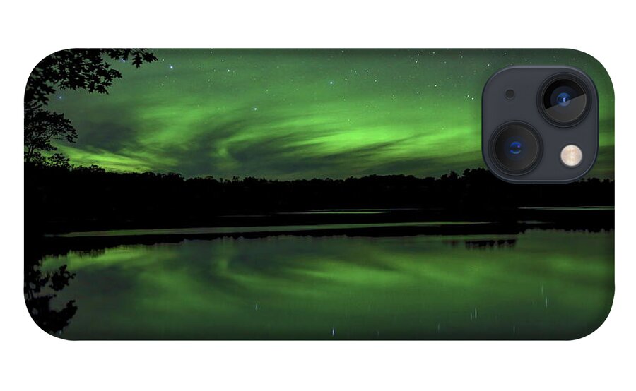 Aurora Borealis iPhone 13 Case featuring the photograph Aurora Under The Oak by Dale Kauzlaric
