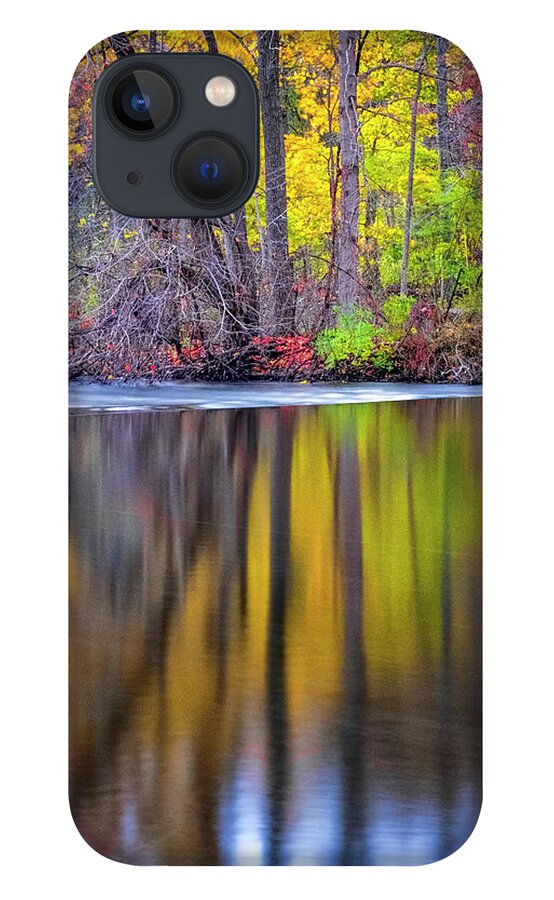 Lake Reflection iPhone 13 Case featuring the photograph Autumn Reflection III by Tom Singleton