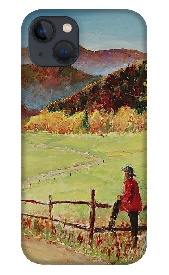 Autumn iPhone 13 Case featuring the painting Autumn's Best Friend by ML McCormick