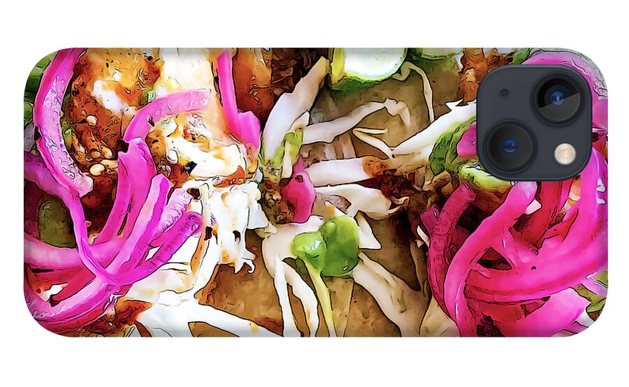 Taco iPhone 13 Case featuring the digital art Baja Fish Tacos by William Scott Koenig