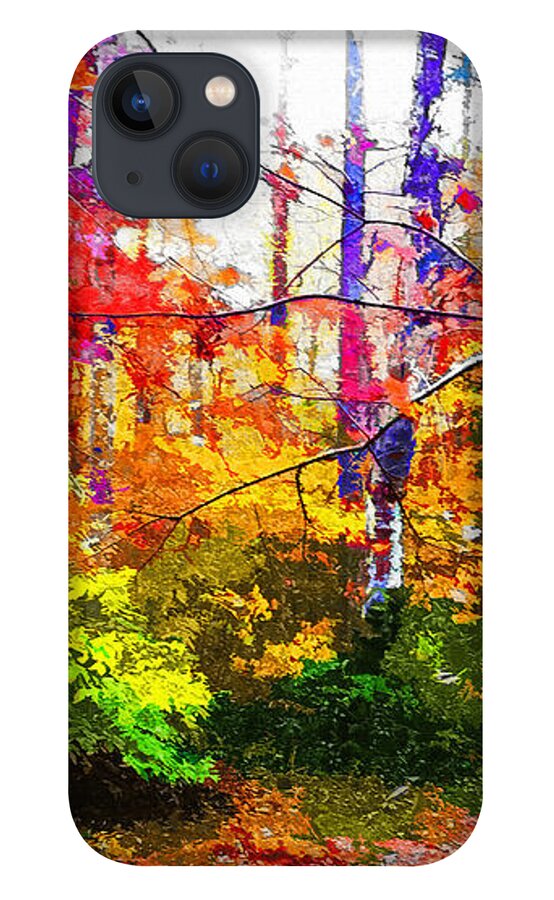 Asheville iPhone 13 Case featuring the digital art Bent Creek Autumn by Rod Whyte