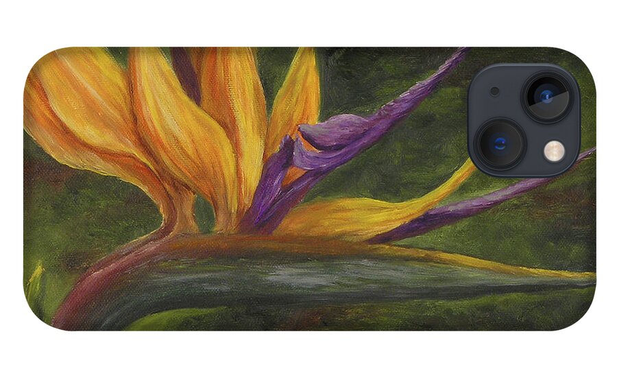 Hawaiian Flower iPhone 13 Case featuring the painting Bird Of Paridise 2 by Darice Machel McGuire