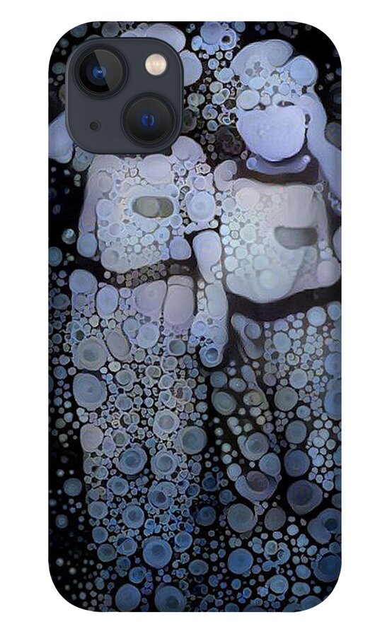 Buys iPhone 13 Case featuring the digital art Black and Blue by Matthew Lazure
