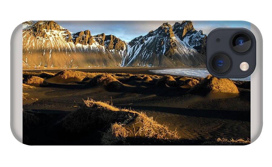 Iceland iPhone 13 Case featuring the photograph The Language Of Light - Black Sand Beach, Iceland by Earth And Spirit