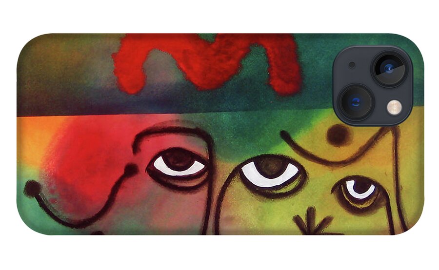 African Art iPhone 13 Case featuring the painting Black Son Rising by Winston Saoli