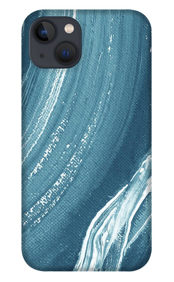 Teal Blue iPhone 13 Case featuring the painting Blue And Gorgeous Wave Of The Sea Beach House Ocean Art X by Irina Sztukowski