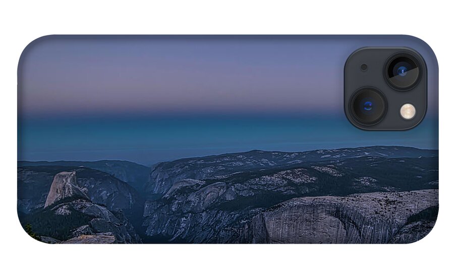Landscape iPhone 13 Case featuring the photograph Full Moon Blue Hour at Clouds Rest by Romeo Victor