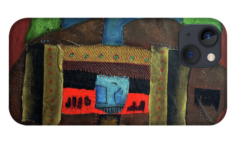 African Art iPhone 13 Case featuring the painting Blue Jeans by Michael Nene
