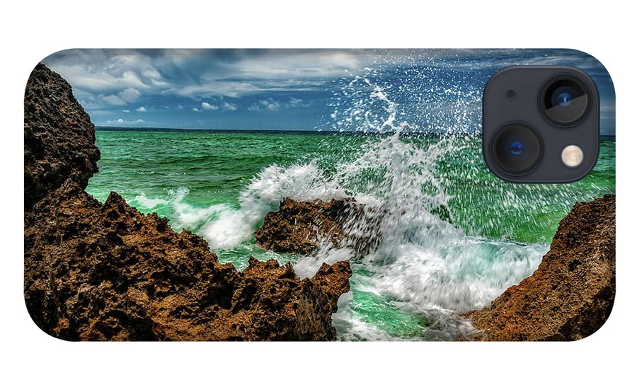 Rocks iPhone 13 Case featuring the photograph Blue Meets Green by Christopher Holmes