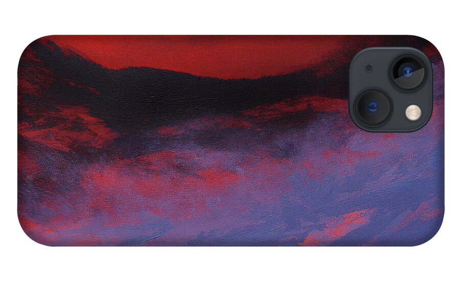Expressionist iPhone 13 Case featuring the painting Blue Mist Rising by Neil McBride