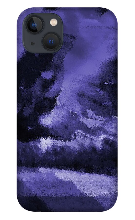 Landscape iPhone 13 Case featuring the photograph Blue Semi-Abstract Landscape by Itsonlythemoon -