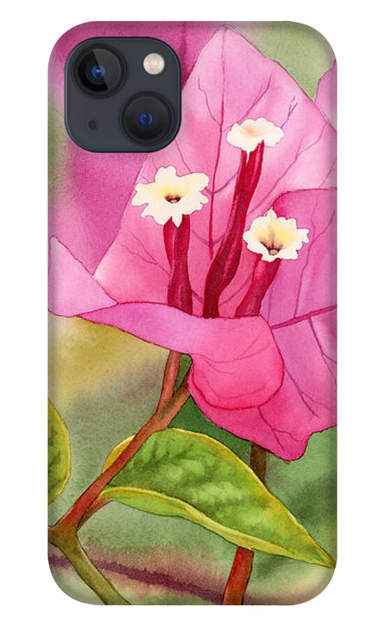 Bougainvillea iPhone 13 Case featuring the painting Bougainvillea by Espero Art