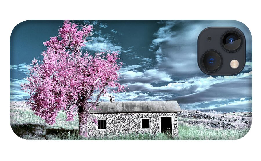 590nm. iPhone 13 Case featuring the photograph Boulder Cabin - Wichita Mountains Wildlife Refuge by William Rainey