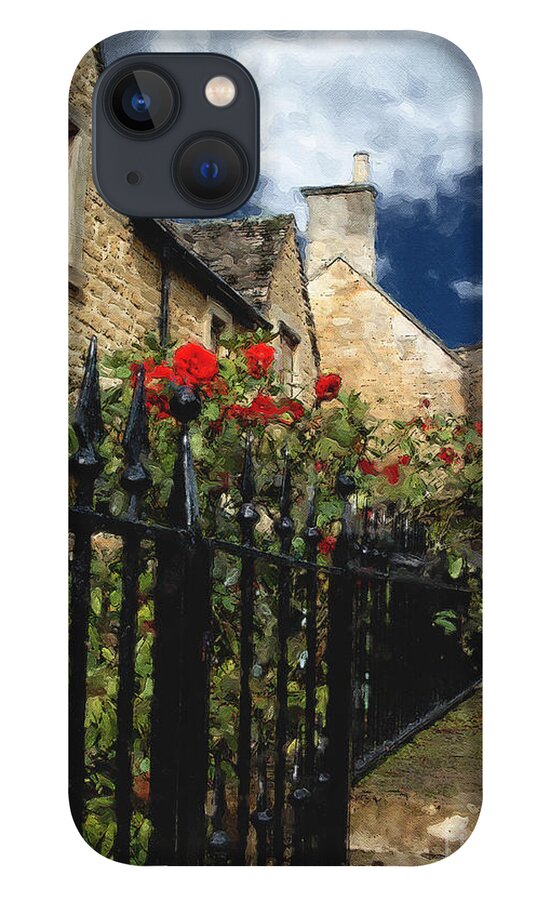 Bourton-on-the-water iPhone 13 Case featuring the photograph Bourton Red Roses by Brian Watt