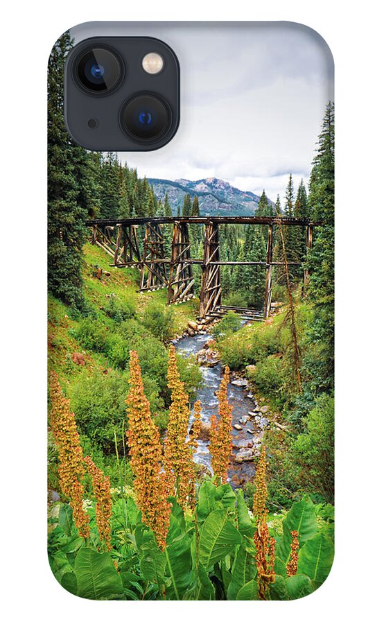 Mountain iPhone 13 Case featuring the photograph Bridge down a Backroad by Go and Flow Photos