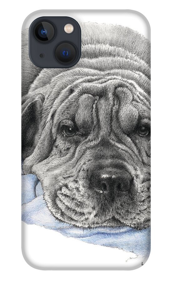 Dog iPhone 13 Case featuring the drawing Bubba by Louise Howarth