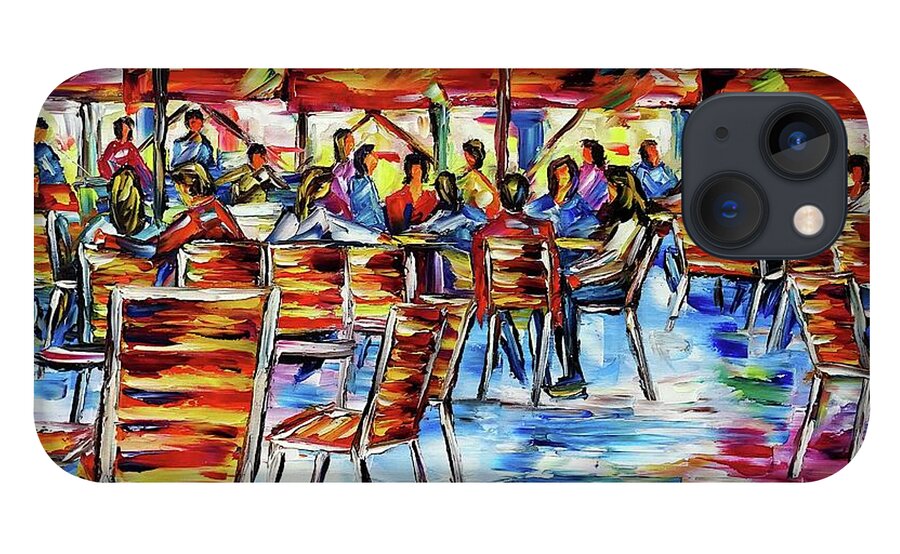 Café Jardin Des Tuileries iPhone 13 Case featuring the painting Cafe in the Jardin des Tuileries by Mirek Kuzniar