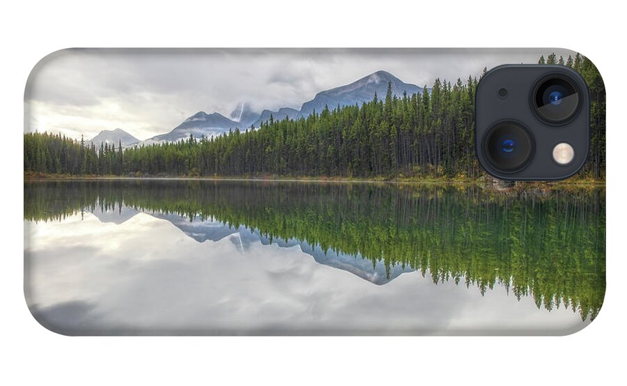 Canadian Rockies Reflection Lake iPhone 13 Case featuring the photograph Canadian Rockies Reflection Lake by Dan Sproul