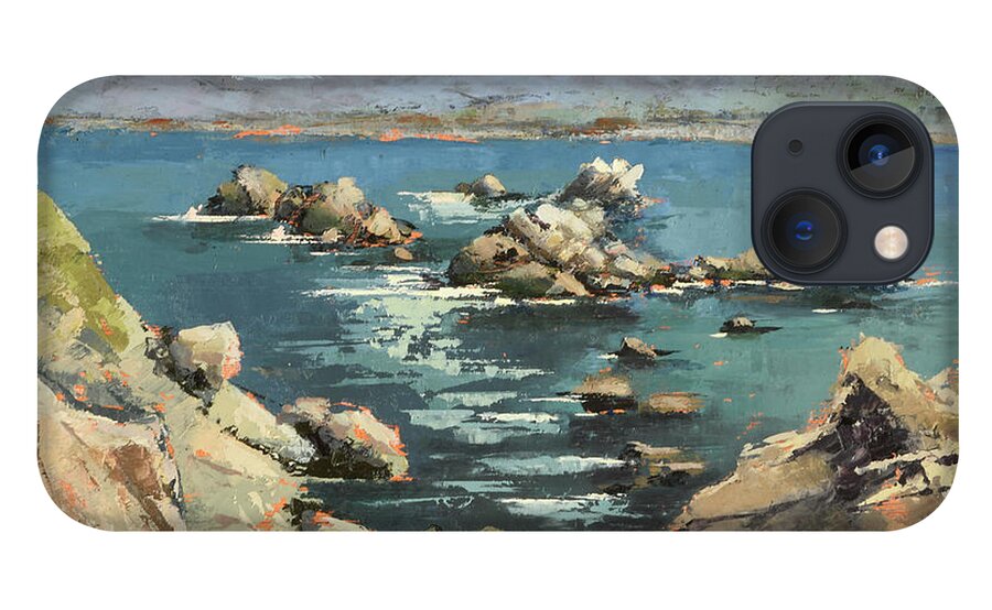 Landscape iPhone 13 Case featuring the painting Canary Point Overlook by PJ Kirk
