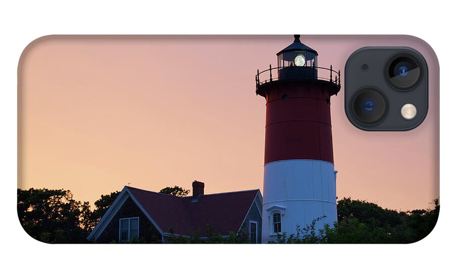 Cape Cod iPhone 13 Case featuring the photograph Cape Cod Nausett Light at Dusk by Flinn Hackett