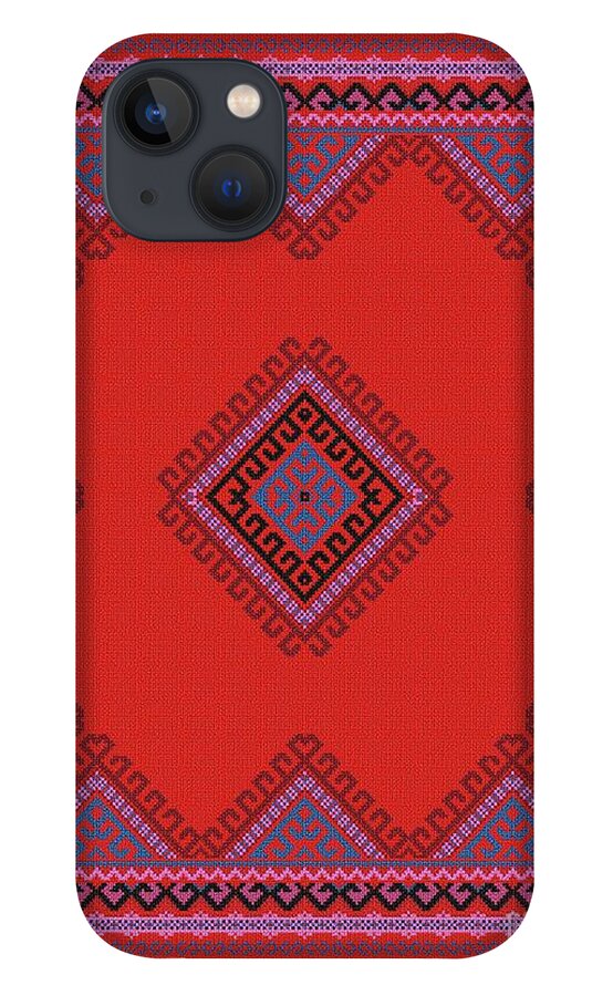 Rug iPhone 13 Case featuring the digital art Carpet-144 by Mehran Akhzari