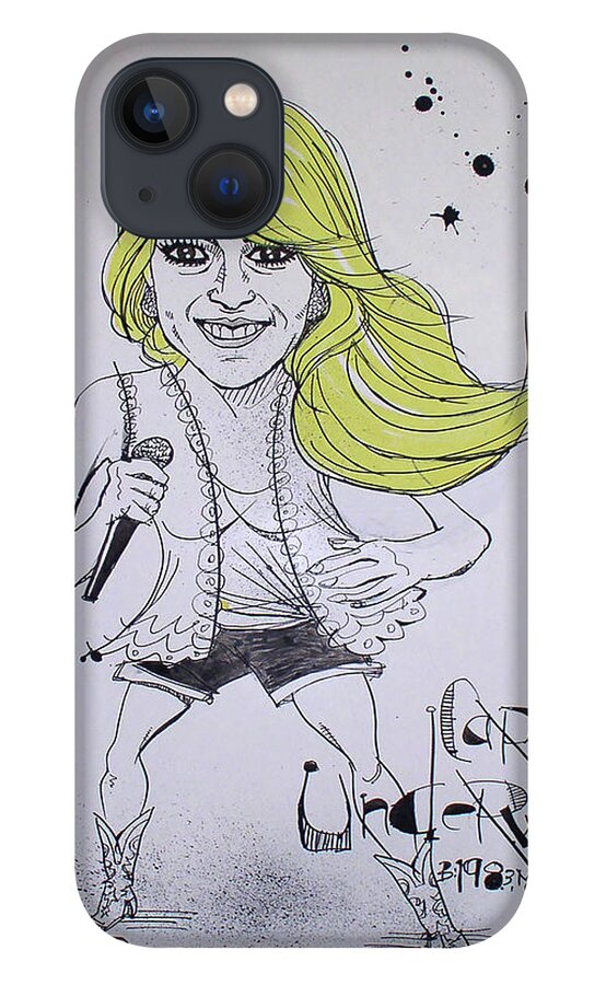  iPhone 13 Case featuring the drawing Carrie Underwood by Phil Mckenney