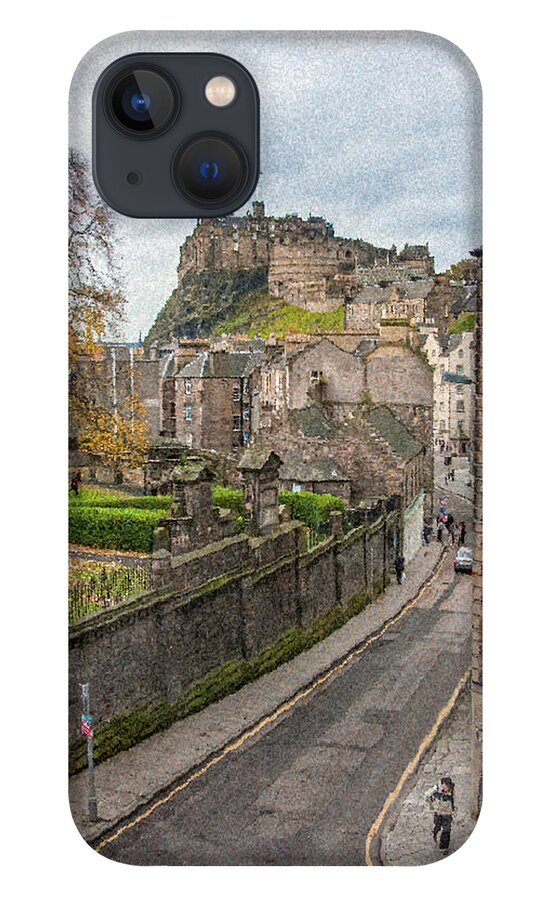 Castle Of Edinburgh iPhone 13 Case featuring the digital art Castle of Edinburgh by SnapHappy Photos