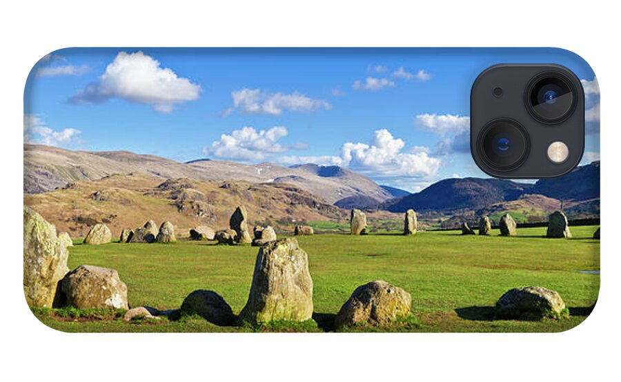 Castlerigg Stone Circle iPhone 13 Case featuring the photograph Castlerigg stone circle, Keswick, Lake District, England by Neale And Judith Clark