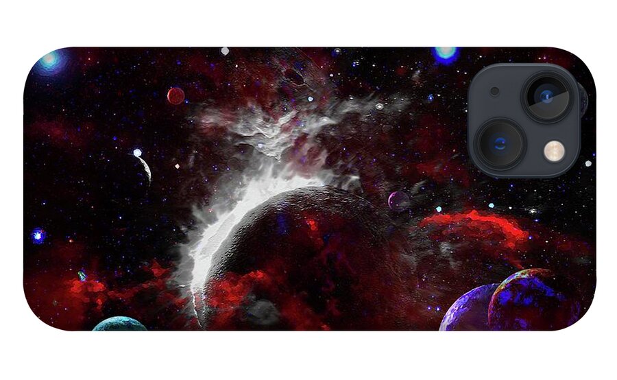  iPhone 13 Case featuring the digital art Cataclysm of Planets by Don White Artdreamer