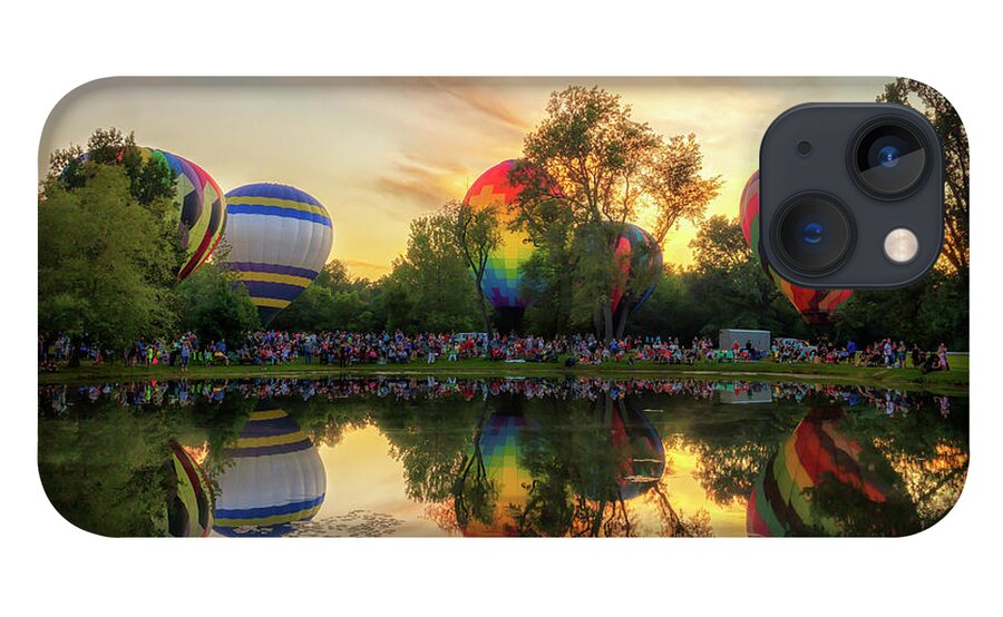 Hot Air Balloons iPhone 13 Case featuring the photograph Centralia Balloon Fest Sunset by Susan Rissi Tregoning