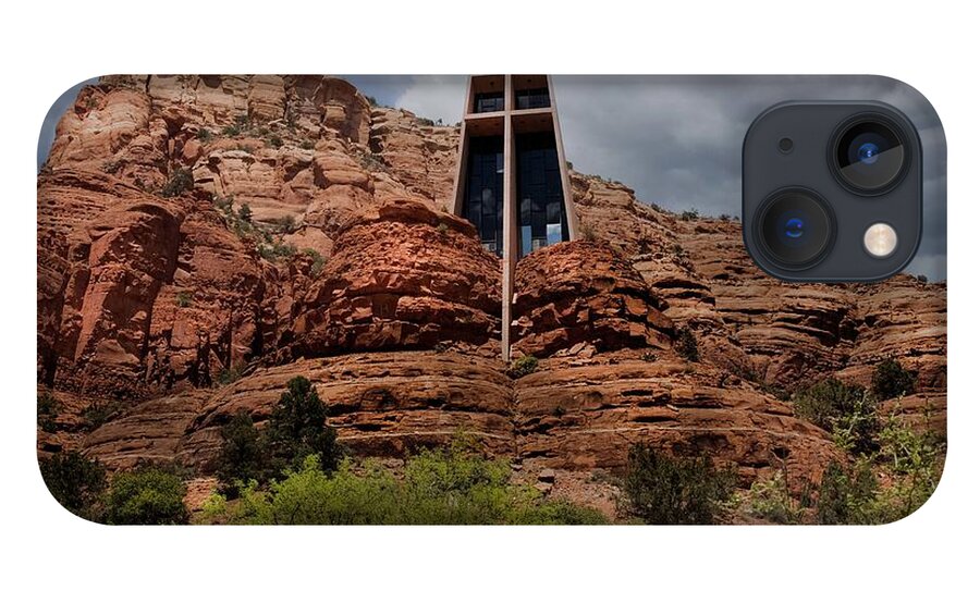 Chapel iPhone 13 Case featuring the photograph Chapel in the Red Rocks by Laura Putman
