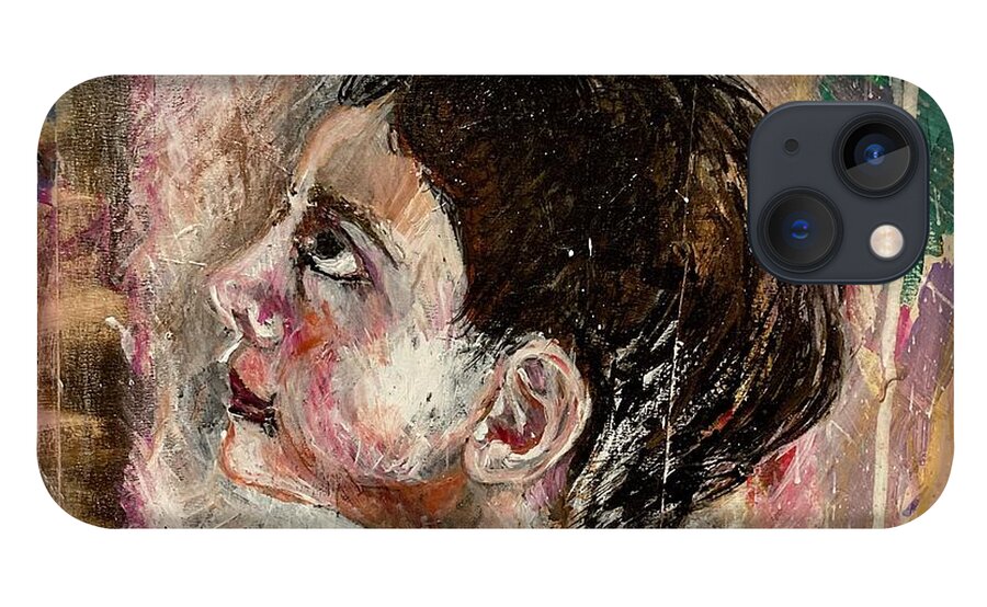 Child iPhone 13 Case featuring the painting Child looking up by David Euler
