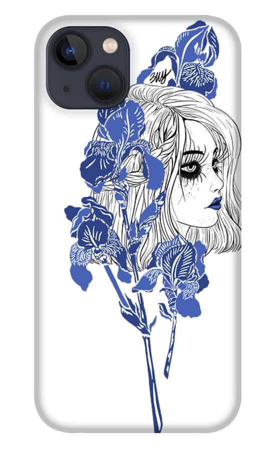 Digital Art iPhone 13 Case featuring the digital art China girl by Elly Provolo