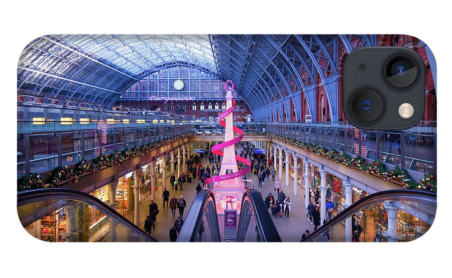 Kings Cross iPhone 13 Case featuring the photograph Christmas at Kings Cross St Pancras Station by Andrew Lalchan