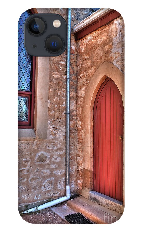 Church iPhone 13 Case featuring the photograph Church Door and Window by Elaine Teague