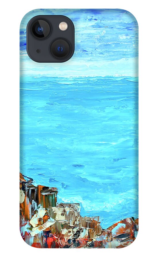 Landscape iPhone 13 Case featuring the painting Cinque Terre 2 by Teresa Moerer