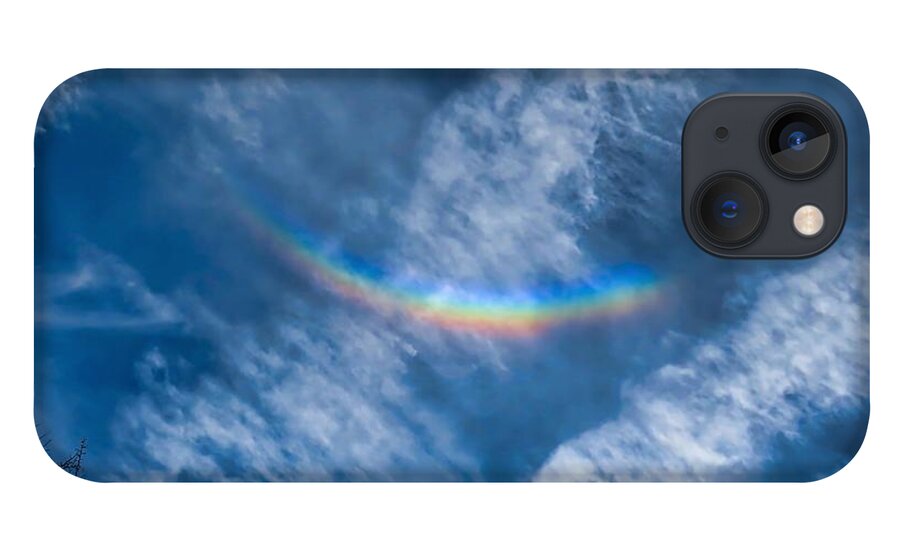 Radiant iPhone 13 Case featuring the photograph Circumzenithal Arc and Contrail by Judy Kennedy