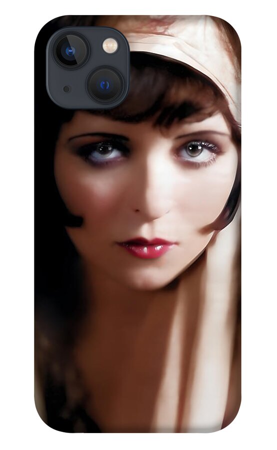 Clara Bow Portrait iPhone 13 Case featuring the digital art Clara Bow Portrait by Chuck Staley