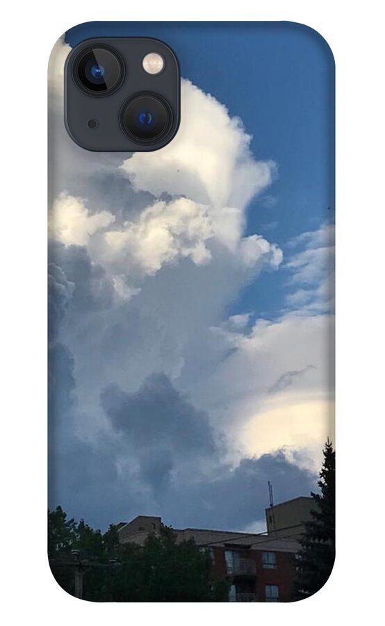 All iPhone 13 Case featuring the digital art Clouds in Montreal Canada KN19 by Art Inspirity