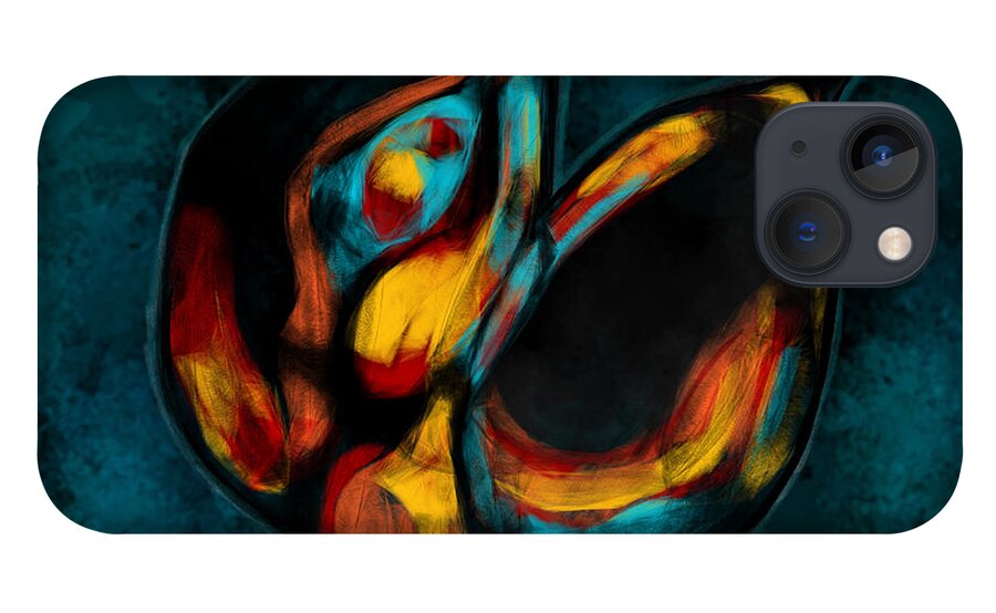 Cocoon Duo iPhone 13 Case featuring the digital art Cocoon duo by Ljev Rjadcenko