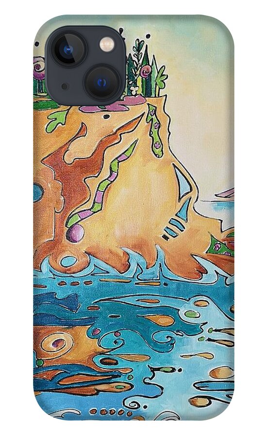 Landscape iPhone 13 Case featuring the painting Colours of Canada by Sheila Romard
