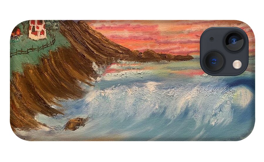 Ocean iPhone 13 Case featuring the painting Coming Out of the Storm by Lisa White