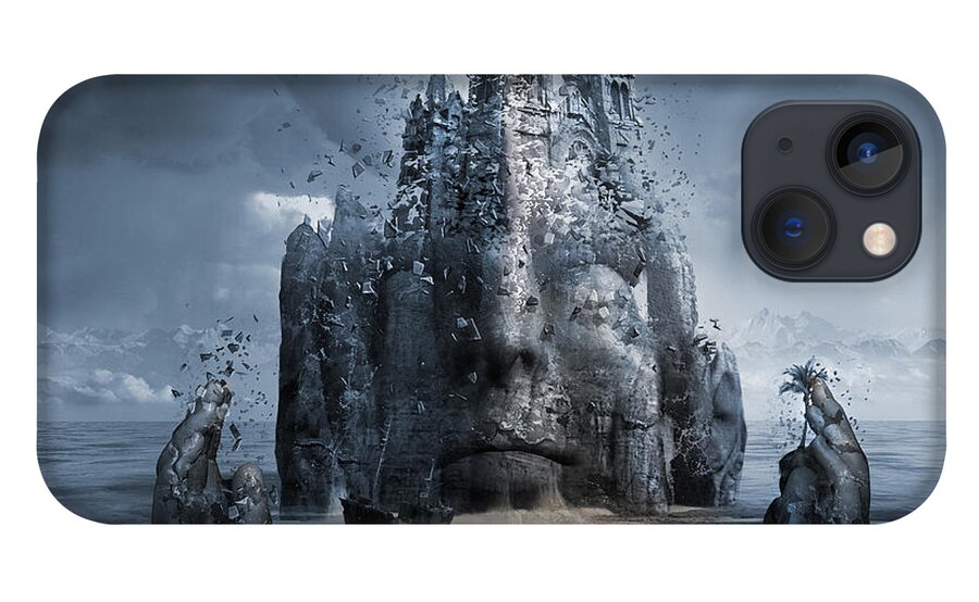 Surreal iPhone 13 Case featuring the digital art Confluence or Mindful State of Meditation Remake by George Grie