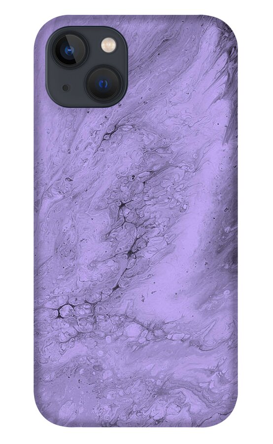 Lavender iPhone 13 Case featuring the painting Lavender Purple by Abstract Art