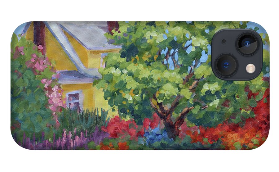 Garden iPhone 13 Case featuring the painting Cornell Nursery by Karen Ilari