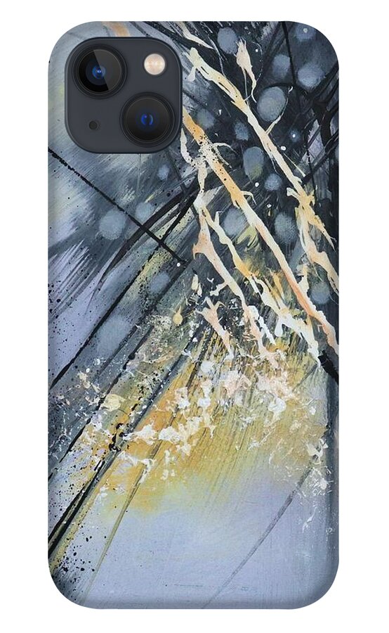 Cosmic Dust iPhone 13 Case featuring the painting Cosmic Dust by Tom Shropshire